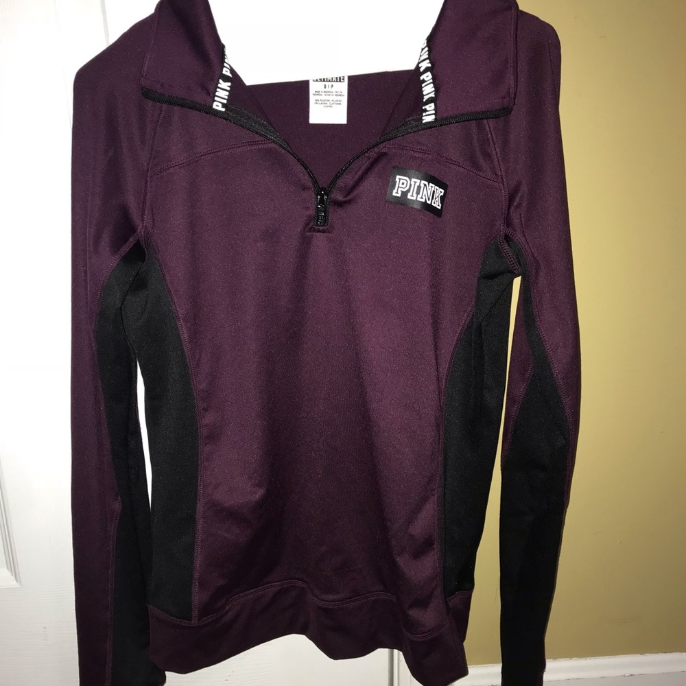 VS Pink quarter zip dry fit